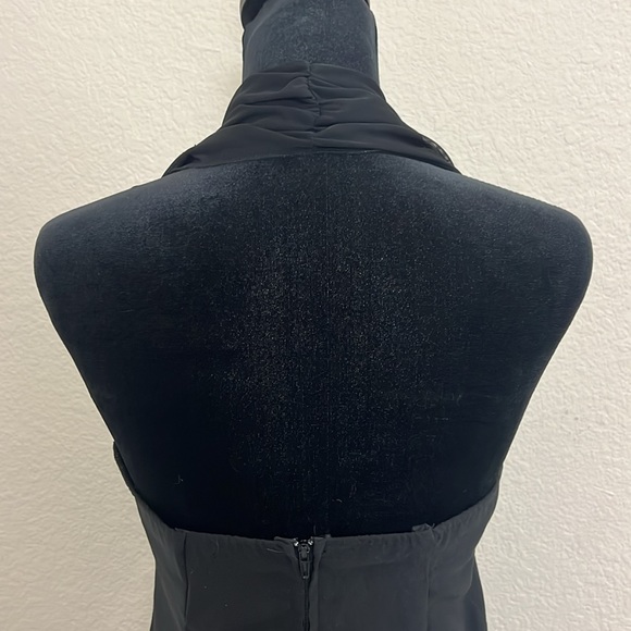 Black halter vintage style dress with pink net bottom size 7 - Picture 5 of 6